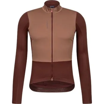 cyklistický dres Isadore Signature Wind Block Long Sleeve Jersey - Bitter Chocolate L