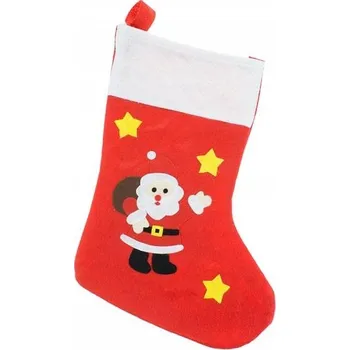 Vánoční dekorace Vánoční punčocha na dárky Godan 21x47 cm červená