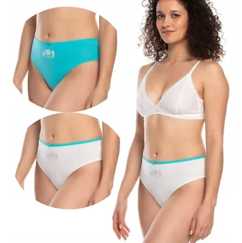 Dámské spodní prádlo Bikinové KALHOTKY LAMA 122-47 BAVLNA 3 ks v balení # M 38