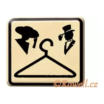 Dveřní kování NO cedulka zlatá 'Šatna M+Ž