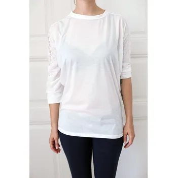 Dámská tunika DAALO Elegantní a stylová tunika alá netopýr pro každou ženu, bílá