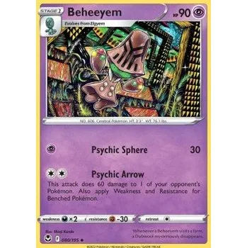 Sběratelská karetní hra Pokémon SIT 080/195 Beheeyem - Silver Tempest Stav: Near Mint, Verze: NORMAL