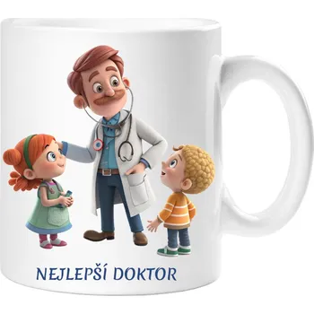 Dárkový hrnek pro doktora - Hrneček nejlepší dětský doktor - 330 ml / Jedna strana