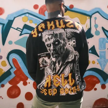 Pánská mikina Pánská mikina Yakuza Hell 25011 black velikost: L