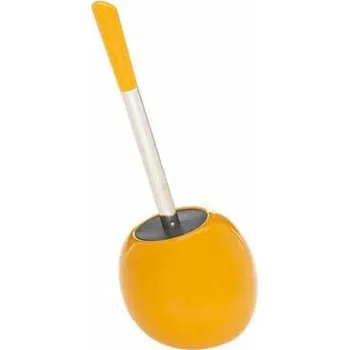 WC štětka Keramický WC kartáč Colors žlutý moderní s nádobou do koupelny 5five