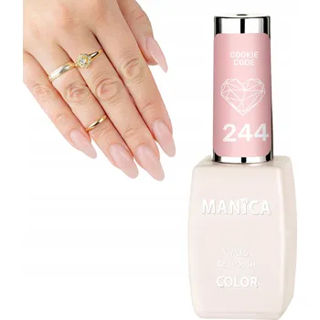 Přípravek na nehty Manica Hybridní lak LED/UV 10ml - Cookie Code - 244 světle broskvový