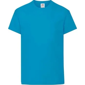 Fruit of the Loom dětské tričko modré bavlna velikost 128