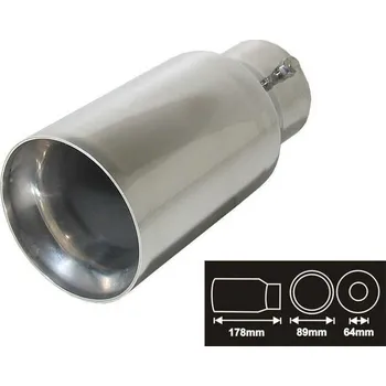 Koncovka výfuku Koncovka výfuku chrom kulatá ostrá hrana