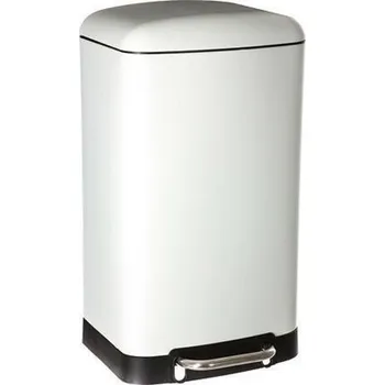 Odpadkový koš Kuchyňský odpadkový koš Ariane 30l kovový s pedálem bílý moderní 5five