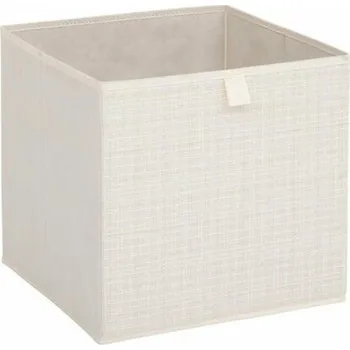 Úložný box Textilní úložný box Tweed 31x31 cm béžový do ložnice a šatny 5five