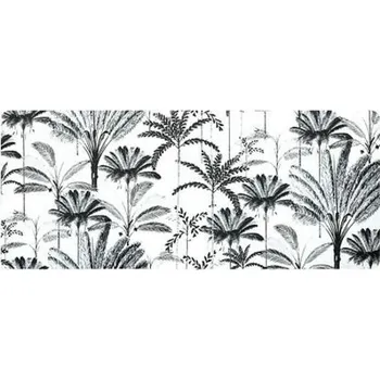 Koupelnová předložka 5five Diatomitová podložka 50x120 cm bílé palmy
