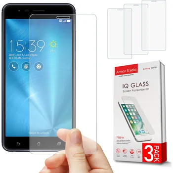 Pouzdro na mobilní telefon Hybridní Sklo ArmorShield pro Asus Zenfone Zoom S ZE553KL 3 ks