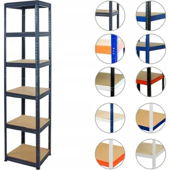 Dílenský regál Kovový skladový regál MODO24 196 x 60 x 60 cm, nosnost až 175 kg na polici