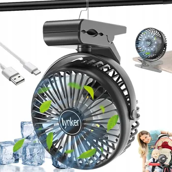 Mini ventilátor Bedee Nástavce na sluchátka černý