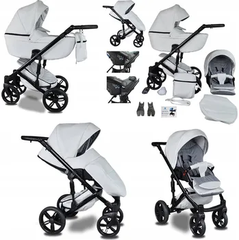 Kočárek DĚTSKÝ KOČÁREK BeRco Premium 2v1 + Adaptéry Maxi Cosi Cybex Aton X-Lander