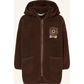 Dámský kabát Mini Rodini Dětská Plyšová Bunda S Odnímatelnou Kapucí,...