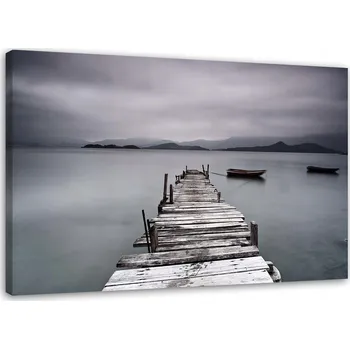 Obraz OBRAZ NA PLÁTNĚ Most přes jezero 60x40