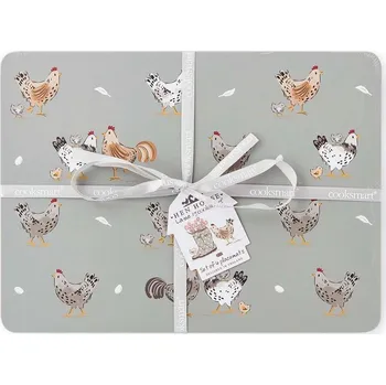 prostírání Korková prostírání v sadě 4 ks 21x29 cm Hen House – Cooksmart ® ID_1748102