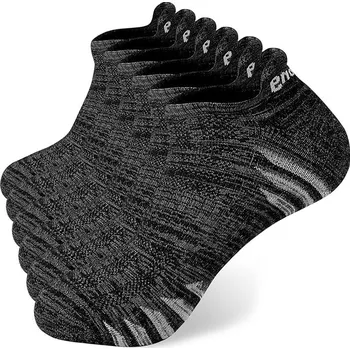 Pánské ponožky BAVLNĚNÉ PROTISKLUZOVÉ SPORTOVNÍ PONOŽKY 6 PÁRŮ ČERNÉ