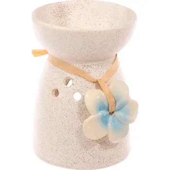 Aroma lampa Eden Keramická aromalampa Kropenatá s Květinkou 11 cm - Barva: Modrá