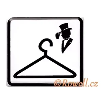 Dveřní kování NO cedulka bílá 'Šatna Muž