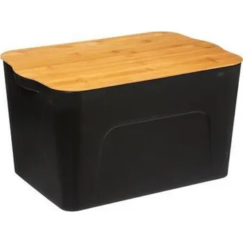 Dóza na potraviny Kontejner s bambusovým víkem 24l černý