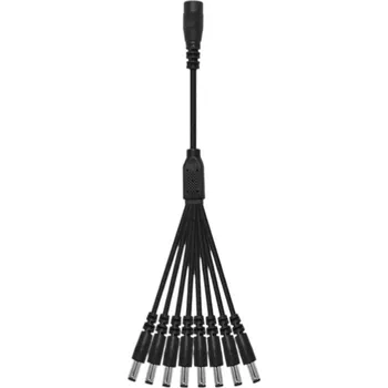 Rozbočovací kabel DC 5,5x2,1mm, samice na samce, černý 8