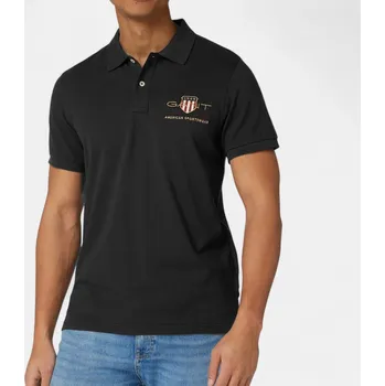 Pánské černé polo triko Gant - Velikost XL, Barva Černá 56429 2002014
