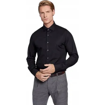 Pánská košile Michael Kors pánská košile casual POPLIN STRETCH SLIM SHIRT s dlouhým rukávem slim střih bavlna velikost 42