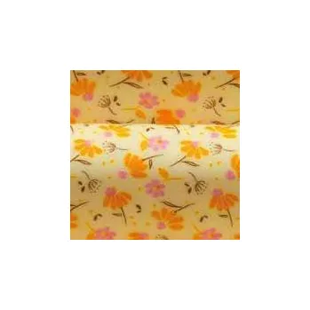 Jedlá dekorace na dort Transfer fólie 40x25cm kytičky - PCB