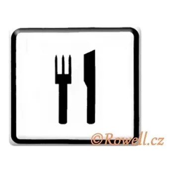 Dveřní kování NO cedulka bílá 'Jidelna'