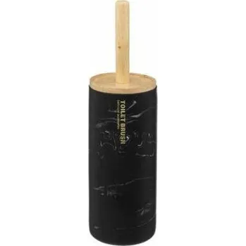 WC štětka Černý WC kartáč Lea do moderní koupelny, polyresin, snadné čištění 5five