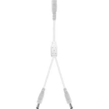 Rozbočovací kabel DC 5,5x2,1mm, samice na samce, bílý 2