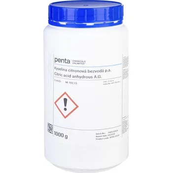 Koření Kyselina citronová bezvodá, p.a., 1000 g, Penta