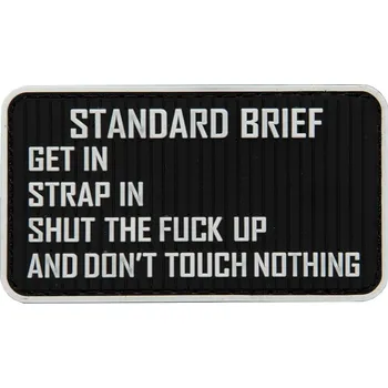 Nášivka Plastové 3D patche 3D gumová nášivka STANDARD BRIEF Patch - Černá