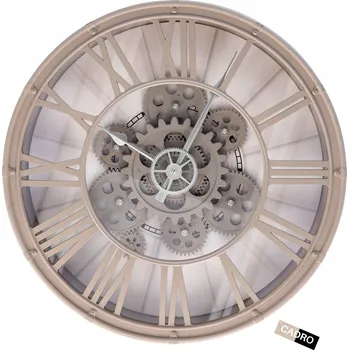 Hodiny Nástěnné hodiny vintage do obýváku velké 37 cm s viditelným mechanismem dekorativní