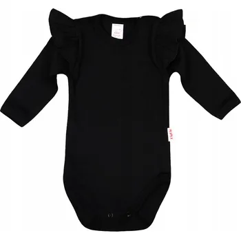 Kojenecký body Body s dlouhým rukávem a volánkem ČERNÉ vel. 104 KLEKLE