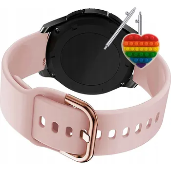 Příslušenství k chytrým hodinkám Pásek Řemínek pro chytré hodinky Bemi TER2, Silikon Růžový Poutko, nastavitelný