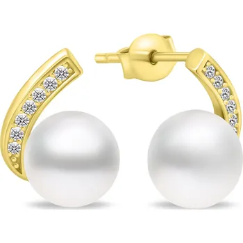 Náušnice Brilio Silver Půvabné stříbrné náušnice s perlami EA907Y + 2 měsíce na vrácení zboží