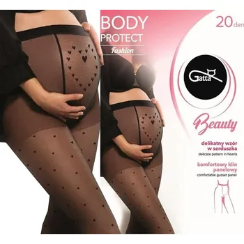 Dámské punčochy Punčocháče se vzorem Gatta Body Protect Fashion 20 DEN černé Nero velikost 5