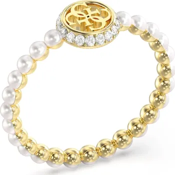 Prsten Guess Módní pozlacený prsten s perličkami Tiny Pearly JUBR05522JWYG 52 mm + 2 měsíce na vrácení zboží