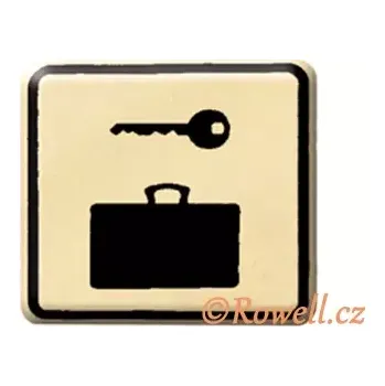 Dveřní kování NO cedulka zlatá 'Úschovna'