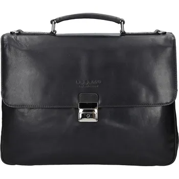 Pánská aktovka Luxusní pánská kožená aktovka Bugatti Trevor - černá