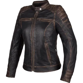 Moto bunda TXR Dámská kožená bunda na motorku Carmen Vintage M (Dámská kožená moto bunda TXR Carmen Vintage je vyrobena z jemné kozí kůže. Má mesh podšívku, krátký zip pro spojení s kalhotami a pásky po bocích.)