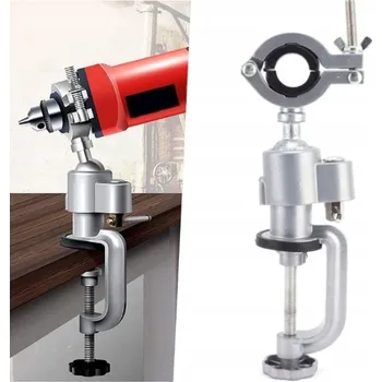 Stojan na vrtačku Otočné svěrák Držák stojan pro vrtačku brusku s příchytkou na desku 360°