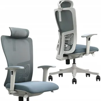 OTOČNÉ KŘESLO látkové KANCELÁŘSKÁ ŽIDLE BIONICKÁ opěrka NASTAVITELNÉ