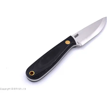 lovecký nůž Brisa Necker 70-Černá micarta 12C27 Scandi Pouzdro Necker 70 Kydex - Scandi BRS-008-9806-1511