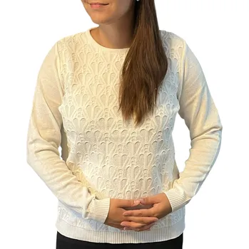 Dámský svetr Ria-móda Svetr Ria smetanový se vzorem Ria móda: M
