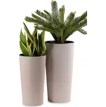 Květináč plast béžový HowHomely 57 cm x 30 cm x 57 cm