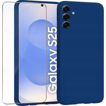 Pouzdro na mobilní telefon TENKÉ MATNÉ POUZDRO + SKLO pro SAMSUNG GALAXY S25